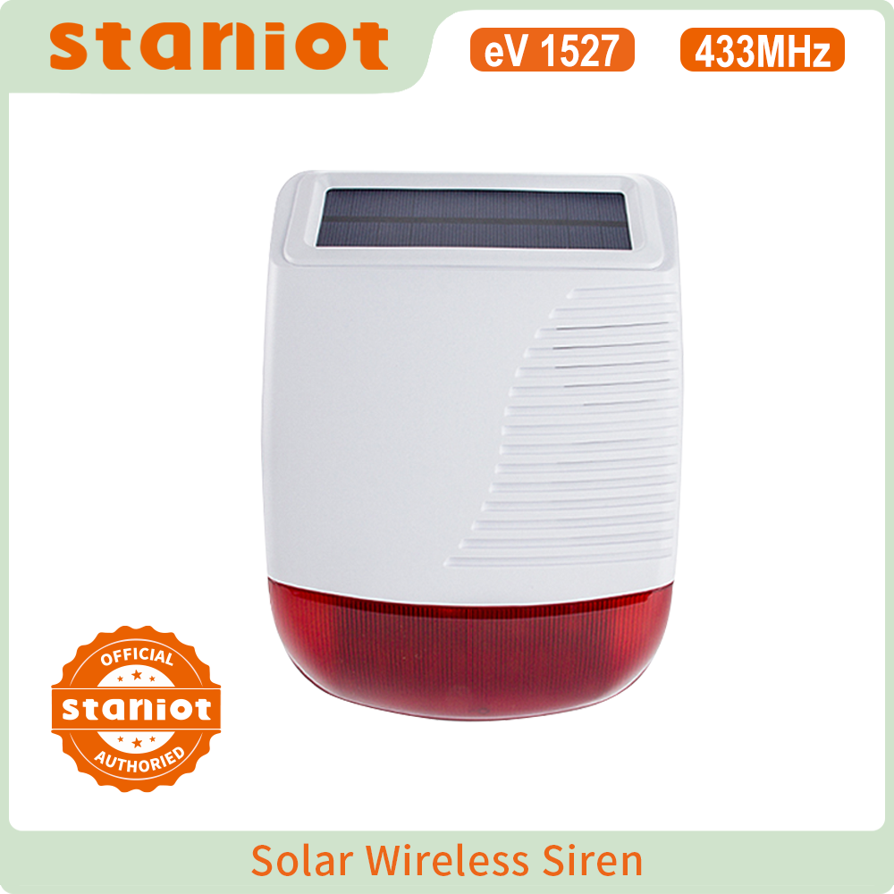 Home Security Equipment - Staniot bezprzewodowa zewnętrzna syrena stroboskopowa na