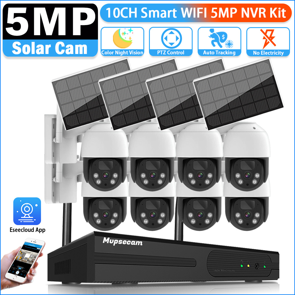 Camera Solar Wireless - Zestaw bezprzewodowego systemu monitoringu 5MP 16-kanałowy