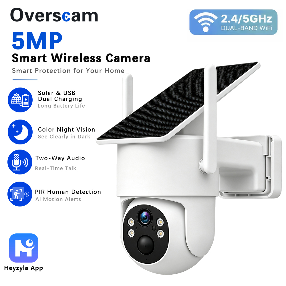 Camera Solar Wireless - Kamera PTZ 5MP zasilana energią słoneczną