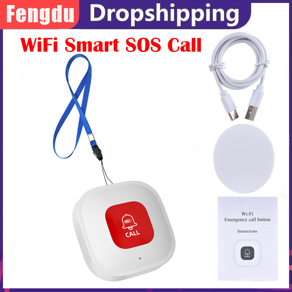 Home Security For Seniors - Alarm awaryjny inteligentny przycisk WiFi dla