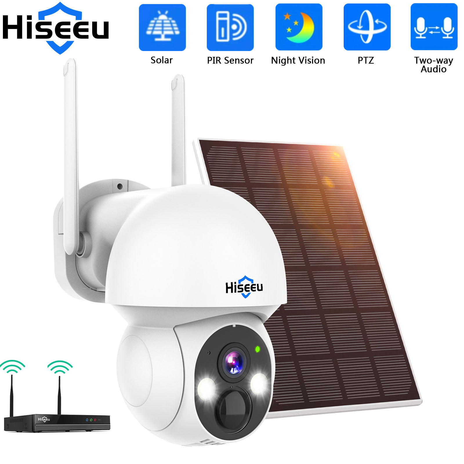 Hiseeu 2K 4MP WIFI PTZ Solar I – Camera Solar Wireless recenzja i cena